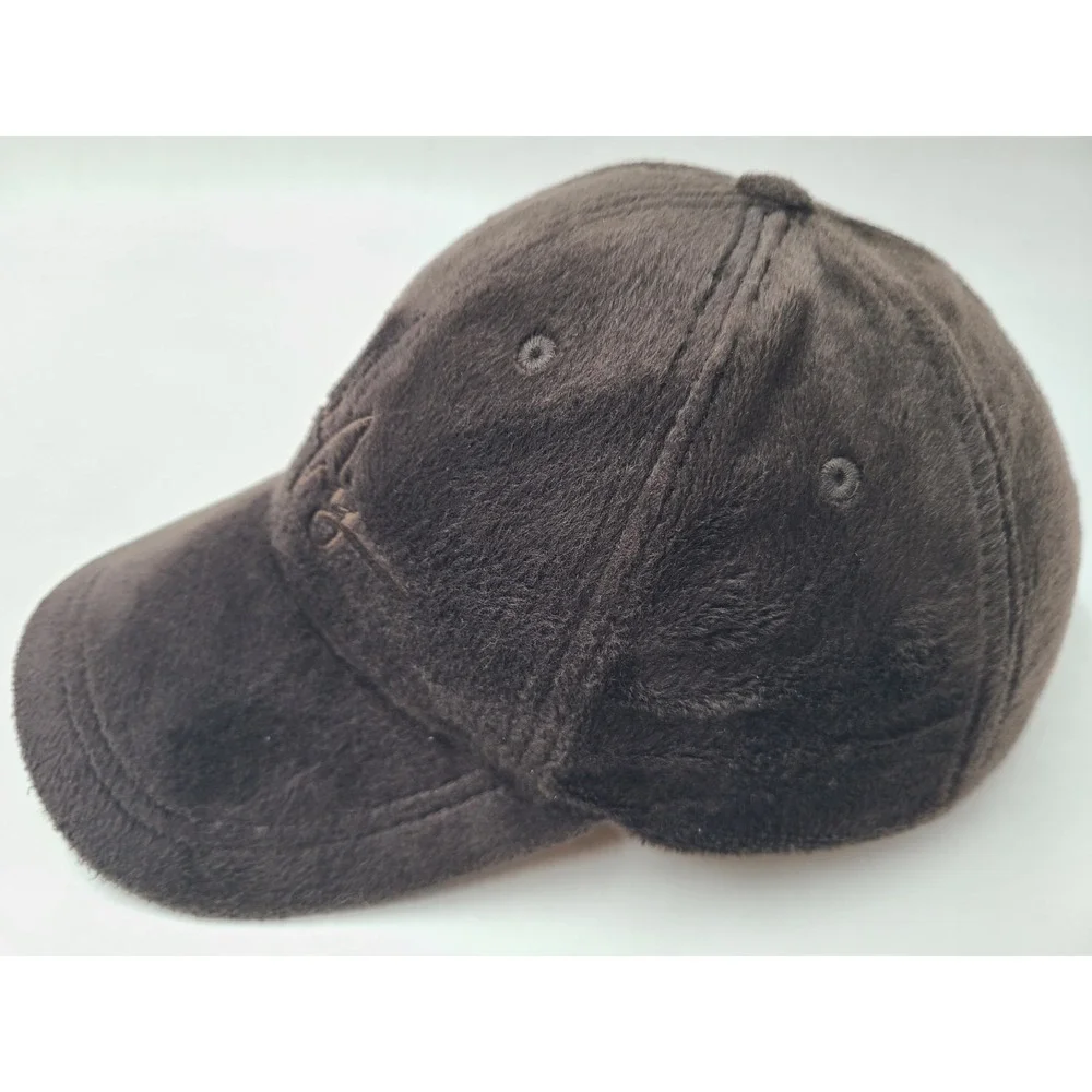 Jordan Craig Fuzzy Adjustable Hat Cap Baseball Casual Script Dad Men Women Brown